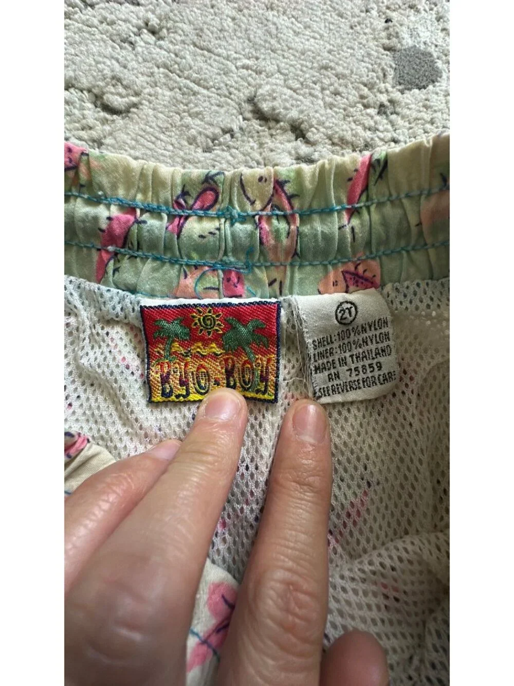 Vintage byoboy‎ fish swim trunks size 2T